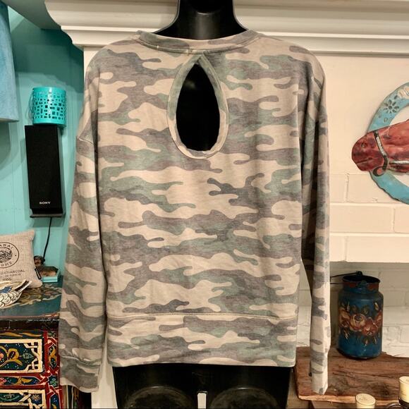 NWT PJ SALVAGE “KIND IS COOL” CAMO CAMOUFLAGE TOP PAJAMAS OR SWEATSHIRT - Picture 1 of 7